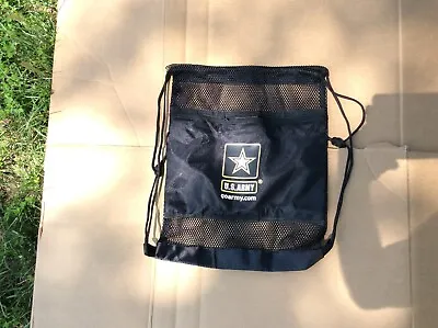 US Army Mesh Military Duffle Bag Black Backpack Gym Bag 18  X 14  • $9.49