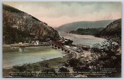 Harper's Ferry West Virginia~Potomac & Shenandoah River Junction~Bridge~1906 Pc • $13