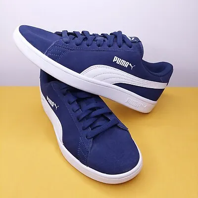$50 • Buy Puma Sneakers Smash V2 Suede Dark Navy Blue Shoes US 8 EUR 40.5