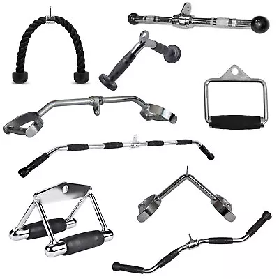 Cable Attachments Lat Pull Push Press Down Tricep Stirrup Handle Gym Accessories • $36.50