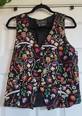 RARE Nicole Miller Fantastic And Funky Italian Pasta Silk Vest. Limited • $45