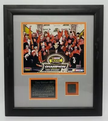 TONY STEWART Mounted Memories 2005 Nextel Champion Piece Of Tire COA Framed Art • $49.88