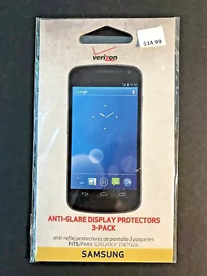 Galaxy Nexus Anti-Glare Display Protectors 3-Pack NEW SEALED Samsung Verizon • $3