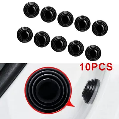 10pcs Car Door Anti-Shock Silicone Black Pad Shock-Absorbing Gasket Accessories • $6.26