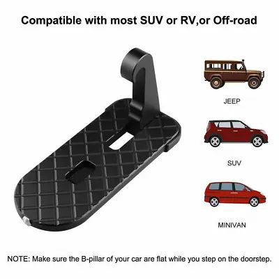 Folding Car Door Latch Hook Step Mini Foot Pedal Ladder For Jeep SUV Truck Roof • $15.52