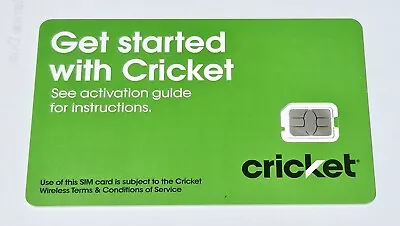 Cricket Nano SIM Card For ANDROID PHONES SAMSUNG MOTOROLA TCL ALCATEL  • $5.99