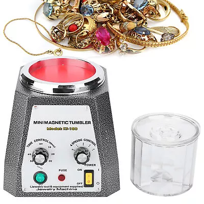 (UK) 2000rpm Professional Magnetic Tumbler Jewelry Polisher Finisher • £215.52