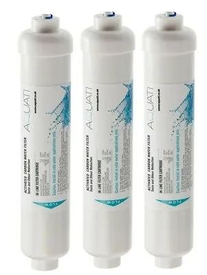 3x Tap Drinking Water Filter Replacement  Inline Cartridge 1/4   • £18.90