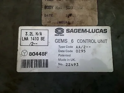 Jaguar XJ6 X300 3.2 Gem6 Engine ECU Sagem/Lucas 94 - 97 LNE14BE/211 PLS READ • £79