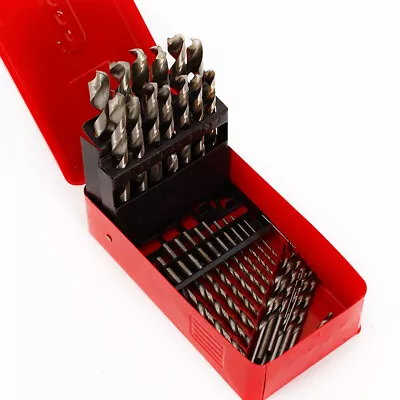 38 Pcs Metric Drill Bit Set HSS Iron Twist Steel Twist Drill Bit Full Set 1-13mm • $41