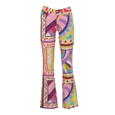 Dolce&Gabbana D&G 1960s-Inspired Sicilian Hippie Psychedelic Print Flared Jeans • $300