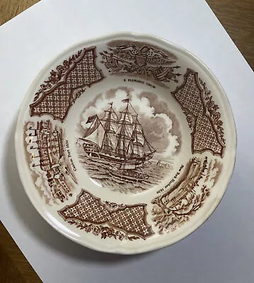 5.25” Fair Winds U.S.S. Portsmouth Off Barrier Forts Brown Bowl BY Alfred Meakin • $11.69