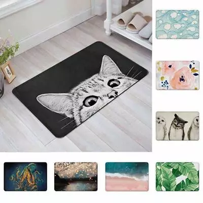 £6.95 • Buy Door Mat Cute Cat And Dog Print Floor Mat Bedroom Carpet Kitchen Bathroom Door 