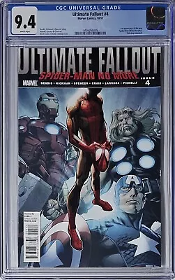 Ultimate Fallout #4 CGC 9.4 Marvel 2011 1st Print 1st Appearance Miles Morales • £361.58