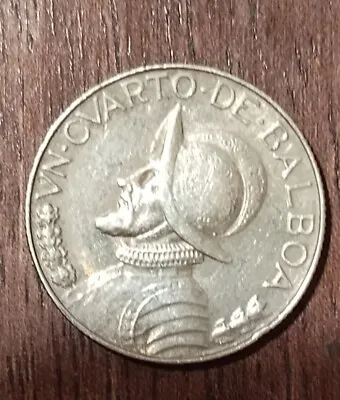 Coin 1966 1/4 Balboa - Vn Cvarto De Balboa (One Quarter Balboa) Panama • $10