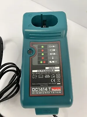 DC1414T DC1414 MAKITA GENUINE 7.2V-14.4V NiCd NiMH BATTERY CHARGER 13a  UK PLUG • £19.95