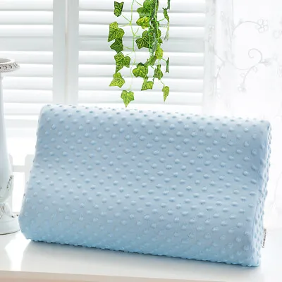 Memory Foam Pillow Cervical Contour Orthopedic Neck Support Pillows + Pillowcase • $18.99
