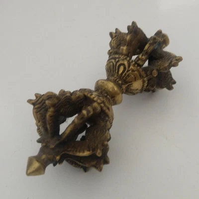 $19.99 • Buy Tibetan Buddhist Dragon Heads 9 Pronged Vajra/Dorje - Nepal