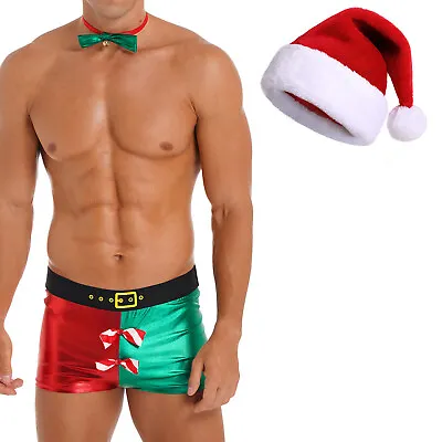 Mens Boxer Shorts Fancy Dress Costume Xmas Underwear Cosplay Nightwear Novelty • $16.17