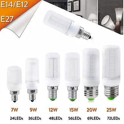 E27 E14 E12 7W - 15W LED Corn Bulb Light 5730 SMD 110V 220V Bright Replace  Lamp • $3.70