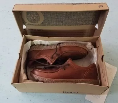 Born Brown Leather Casual Comfort Oxford Shoes Mens Size 10.5 NEW BOX DILLARDS • $69