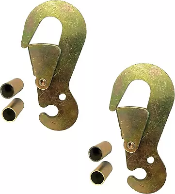 2 Pack 2  Ratchet Flat Snap Hook W/ Spacers Towing Car Hauler Trailer Tie Down • $15.98