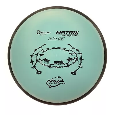 DISC GOLF MVP ELECTRON MATRIX STRAIGHT FLYING MIDRANGE DRIVER 167g TEAL • $15.99