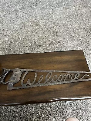 Vintage Ice Saw Welcome Sign • $15