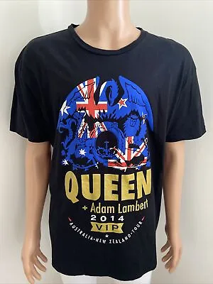 $33 • Buy Queen + Adam Lambert 2014 Australia New Zealand Tour VIP T-shirt XL Music Memory