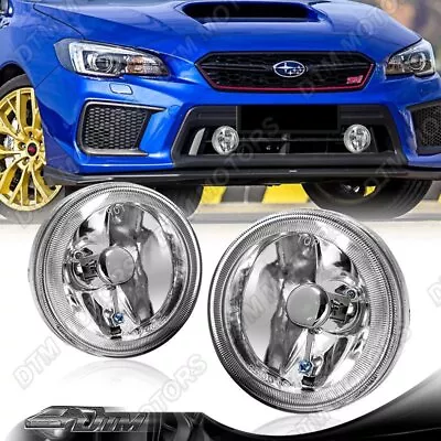 4  Round Chrome Reflector Clear Lens Fog Light Lamps +Switch +Relay +Bulbs • $36.99