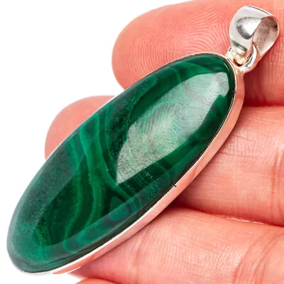 Malachite 925 Sterling Silver Pendant 2 1/8  Ana Co P42839 • $24.99