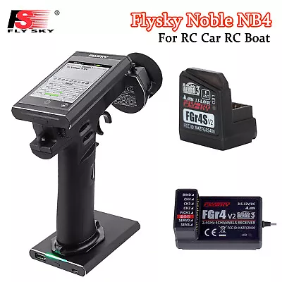 Flysky Noble NB4 2.4GHz 4CH RC Radio Transmitter With FGR4 FGR4S Receiver U0C1 • $239.99