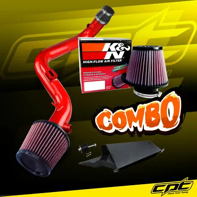 For 10-13 Golf GTi TSI MK6 Turbo 2.0T 2.0L Red Cold Air Intake + K&N Air Filter • $157.46