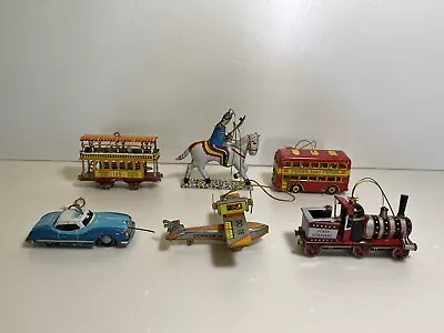 Lot Of 6 Vintage Tin Christmas Tree Ornaments From ZZ Germany • $44.99