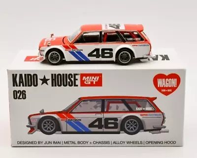 KAIDO HOUSE MINI GT DATSUN 510 WAGON COLLECTIBLE IMPORT RACE CAR -Red/White MIB • $16.95