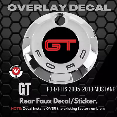 FITS Ford Mustang 2005-2009 Overlay Decal Logo GT BLACK/RED REAR • $9.99