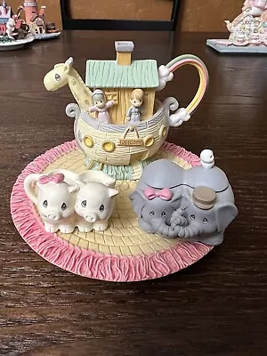 Enesco Precious Moments Noah's Ark Mini Tea Set Vintage • $5.99