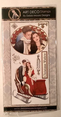 £4.99 • Buy Debbie Moore Designs - ART DECO - 8 Acrylic Stamps - Attractive CHRISTMAS Theme