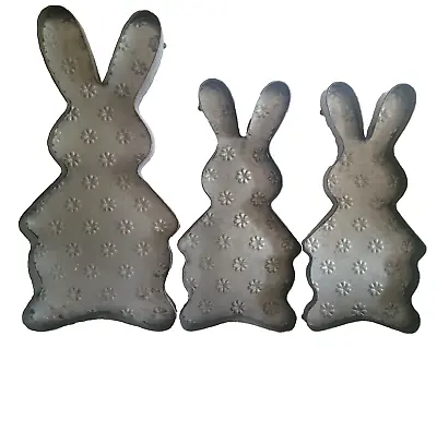 Vintage Easter Rabbit Bunny Cake Pan Mold 3 Pc. Perfect Decor For Easter! • $69
