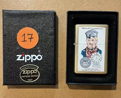 Vintage Zippo Lighter Will’s Cigarettes Illustration NR17 NR MINT BNIB BOXED • $50