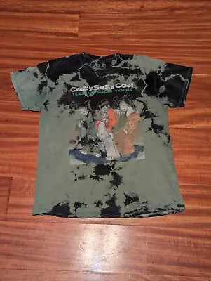 TLC 'Crazy Sexy Cool' World Tour Green-Black Tie Dye Graphic Tee Large Vintage L • $13.99