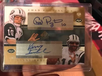 03 SP Signature Vinny Testaverde Chad Pennington Dual Signatures Gold 21/75 Jets • $24.99