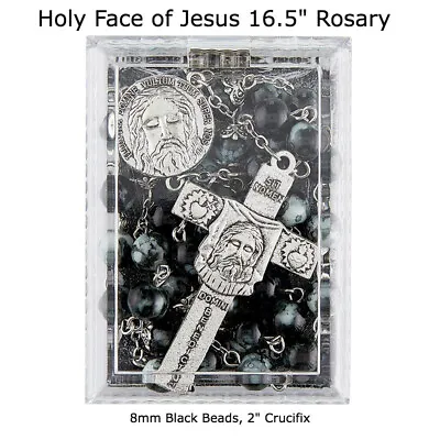 The Holy Face Of Jesus Chaplet 16.5   Rosary With Prayer Card Instructions • $13.99