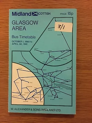 £4.99 • Buy Midland Scottish, Timetable Book, Glasgow Area, Dated Winter 1980.