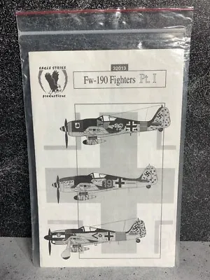 1:32 Eagle Strike Productions 32013 - Fw-190 Fighters Pt. I - Focke Wulf Decals • $19.99