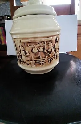 Vintage McCoy Covered Wagon Cookie Jar Frontier Family Ranch Homestead Western • $5.55