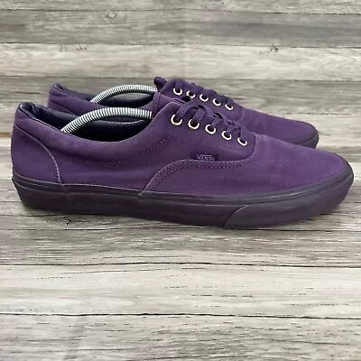 Vans Authentic Era Sneakers Mens 13 Mono Purple Grape  Canvas Skateboard Shoes • $35.99