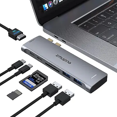 USB C Adapter For MacBook Pro MacBook Air Adapter Multiport Accessories 7 IN 2 • £33.89