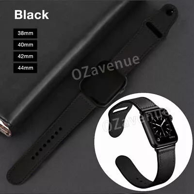 $11.95 • Buy Genuine Leather Strap IWatch Band For Apple Watch Series 7 6 5 4 3 21 SE 38 - 45