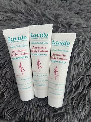 (qty 3) Lavido Aromatic Body Lotion Patchouli Vanilla Jojoba 30mL/1.01 Oz Ea • $13.99